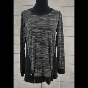 Xhilaration Lace Zipper Top